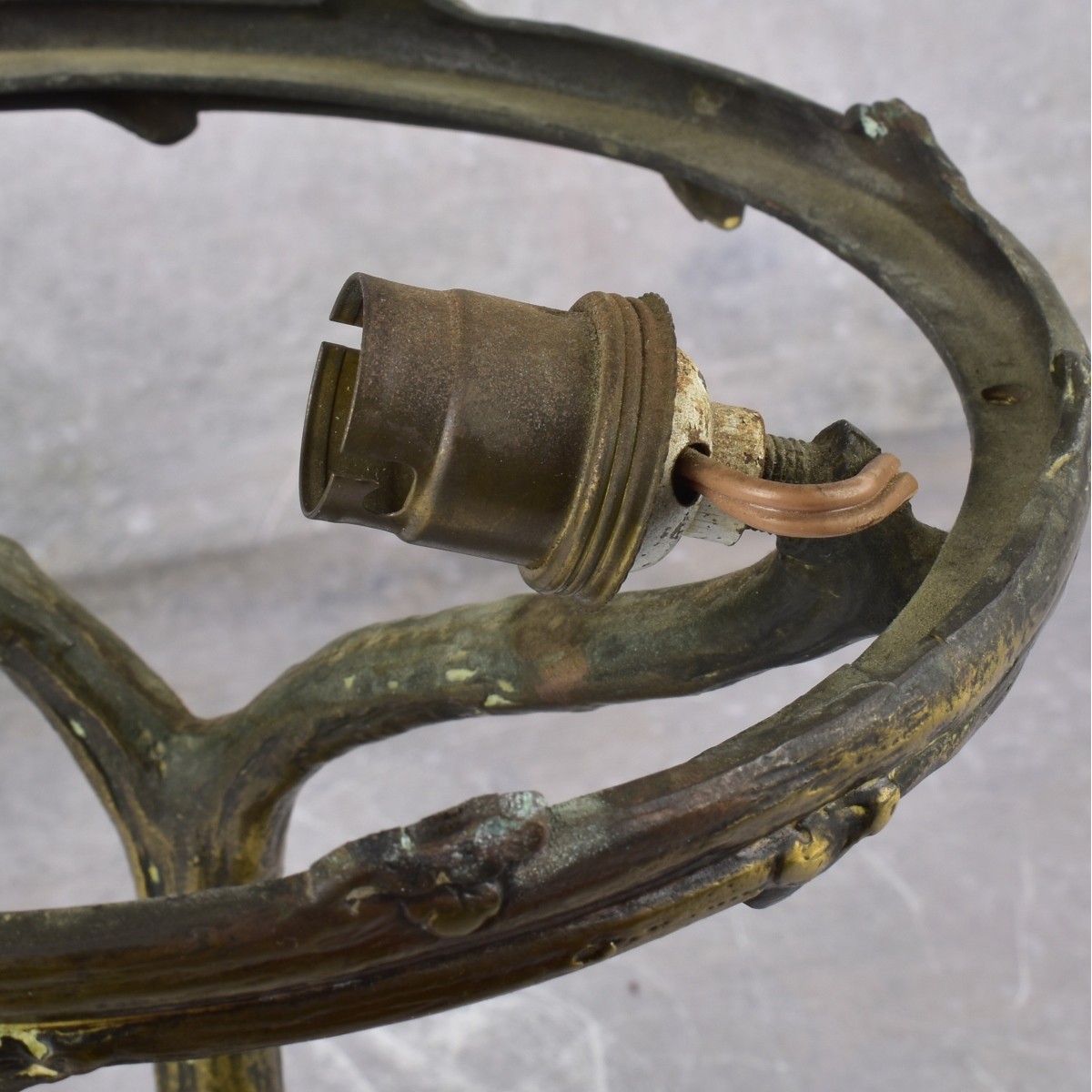 Bronze Figural Lamp Modeled as a Shepard