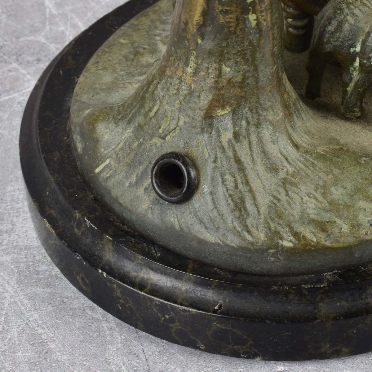 Bronze Figural Lamp Modeled as a Shepard