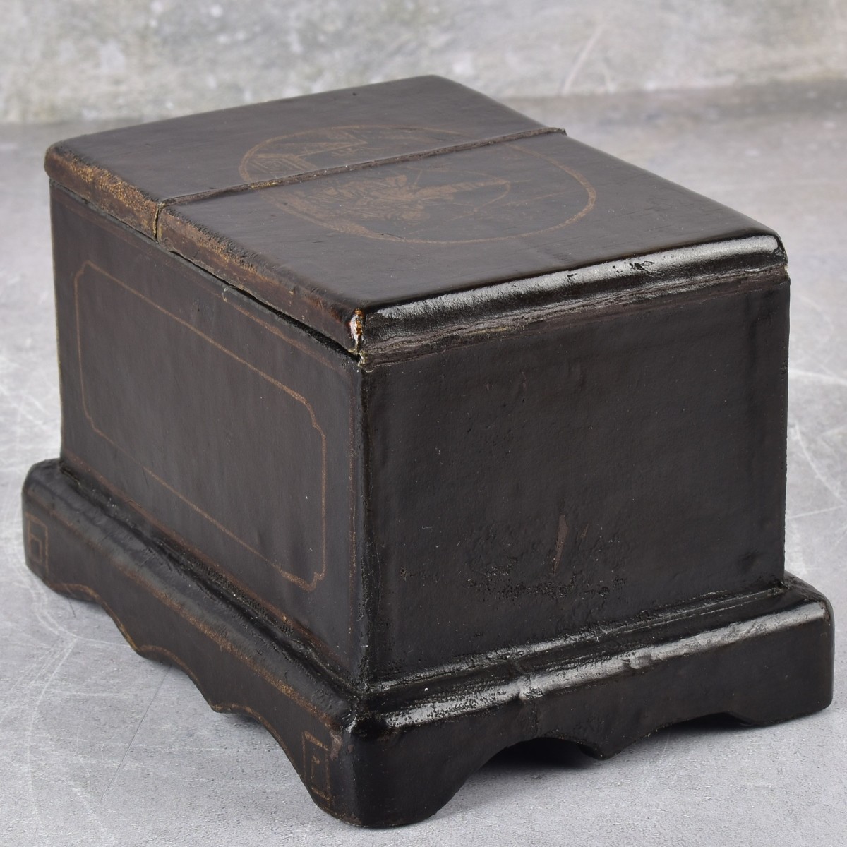 Antique Chinese Jewelry Chest with Fold Up Mirror