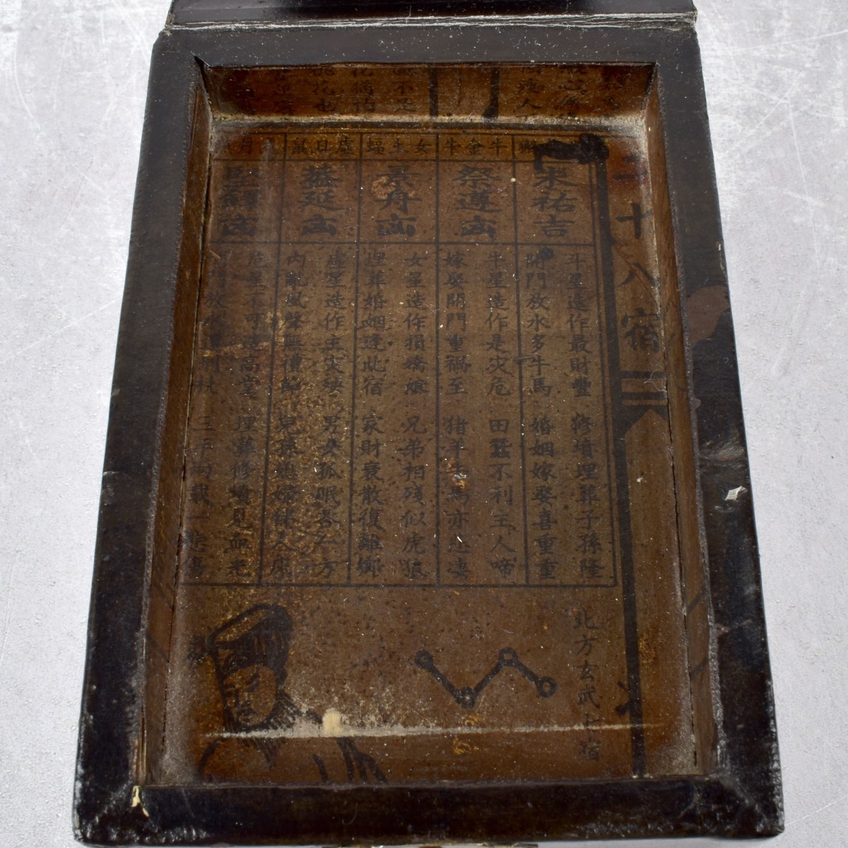 Antique Chinese Jewelry Chest with Fold Up Mirror