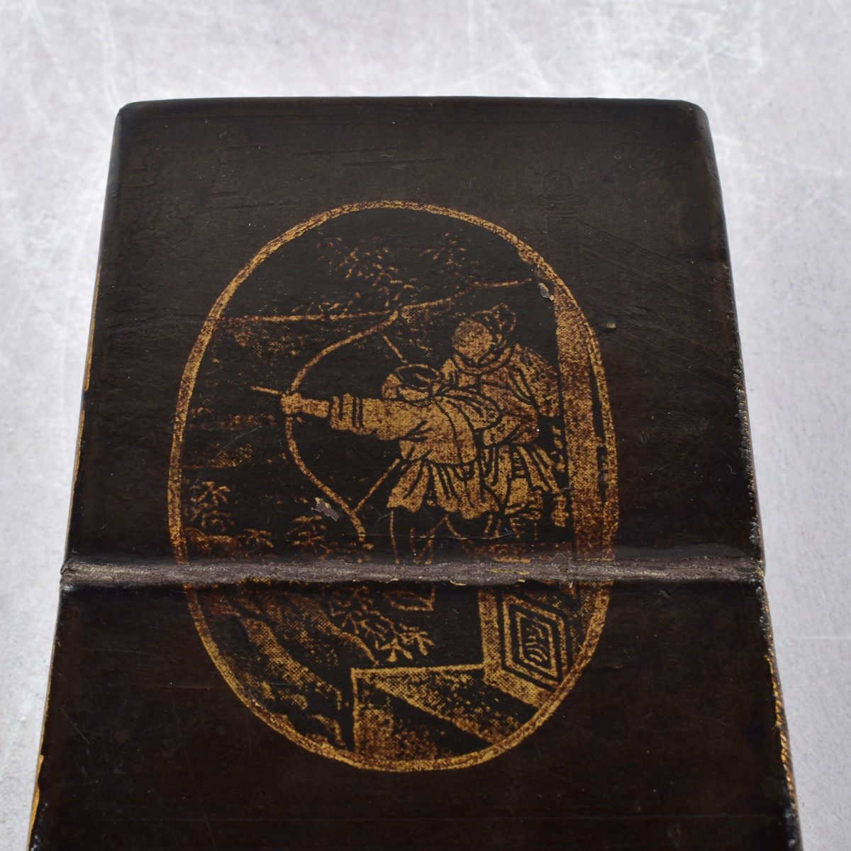 Antique Chinese Jewelry Chest with Fold Up Mirror