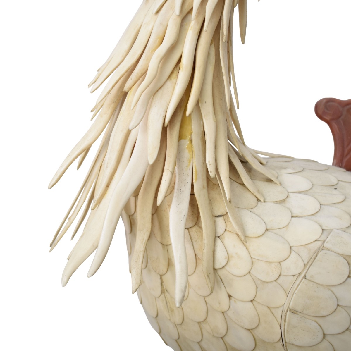 Monumental Chinese Bone Phoenix Birds