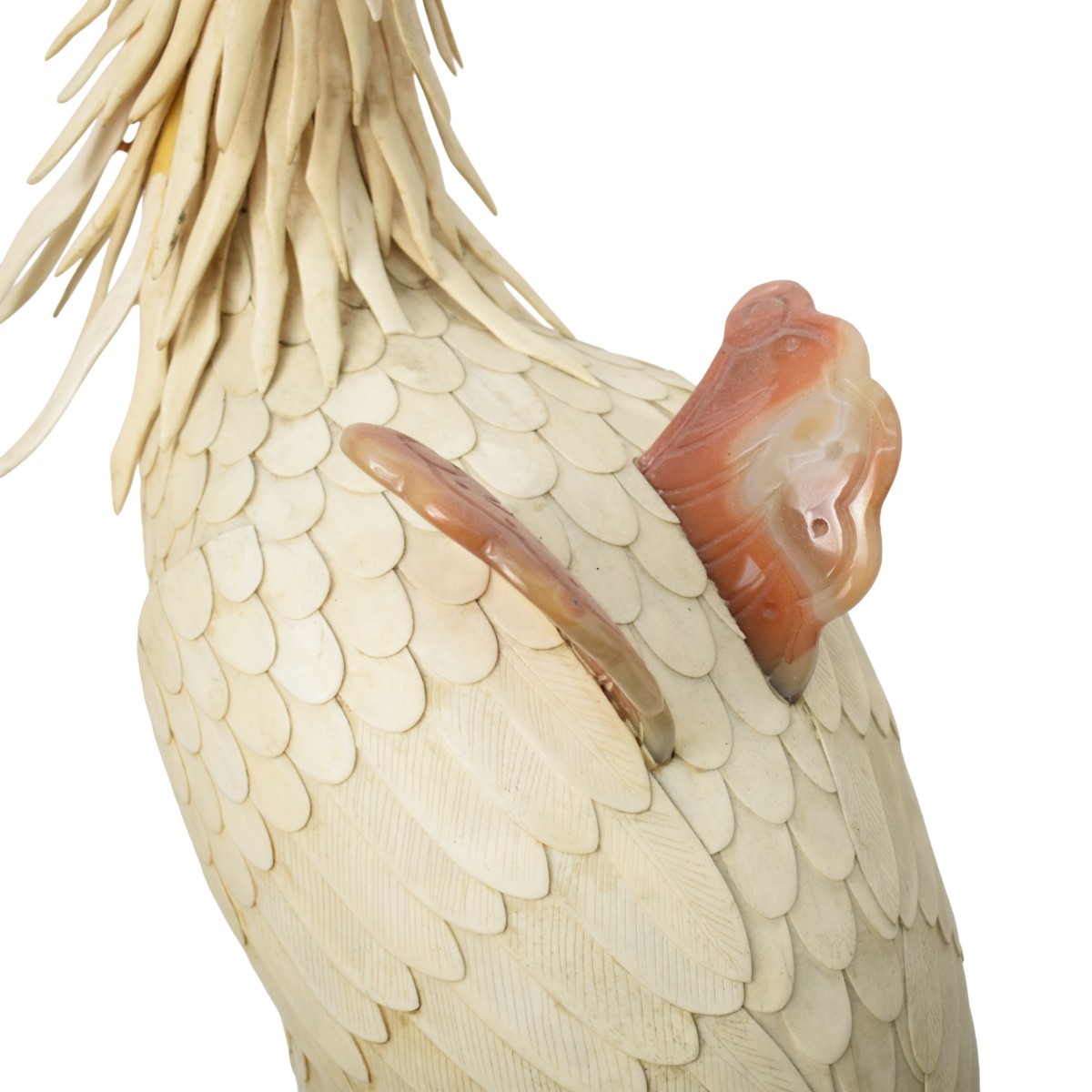 Monumental Chinese Bone Phoenix Birds