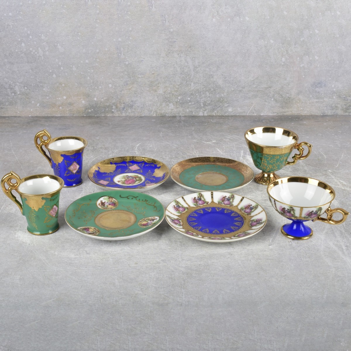 Collection of Porcelain Cups and Saucers
