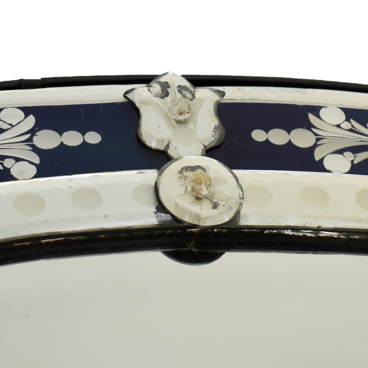 Vintage Oval Italian Venetian Mirror