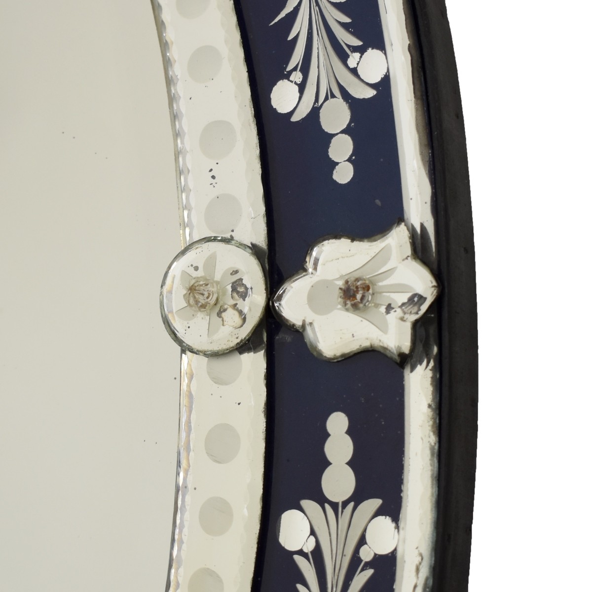 Vintage Oval Italian Venetian Mirror