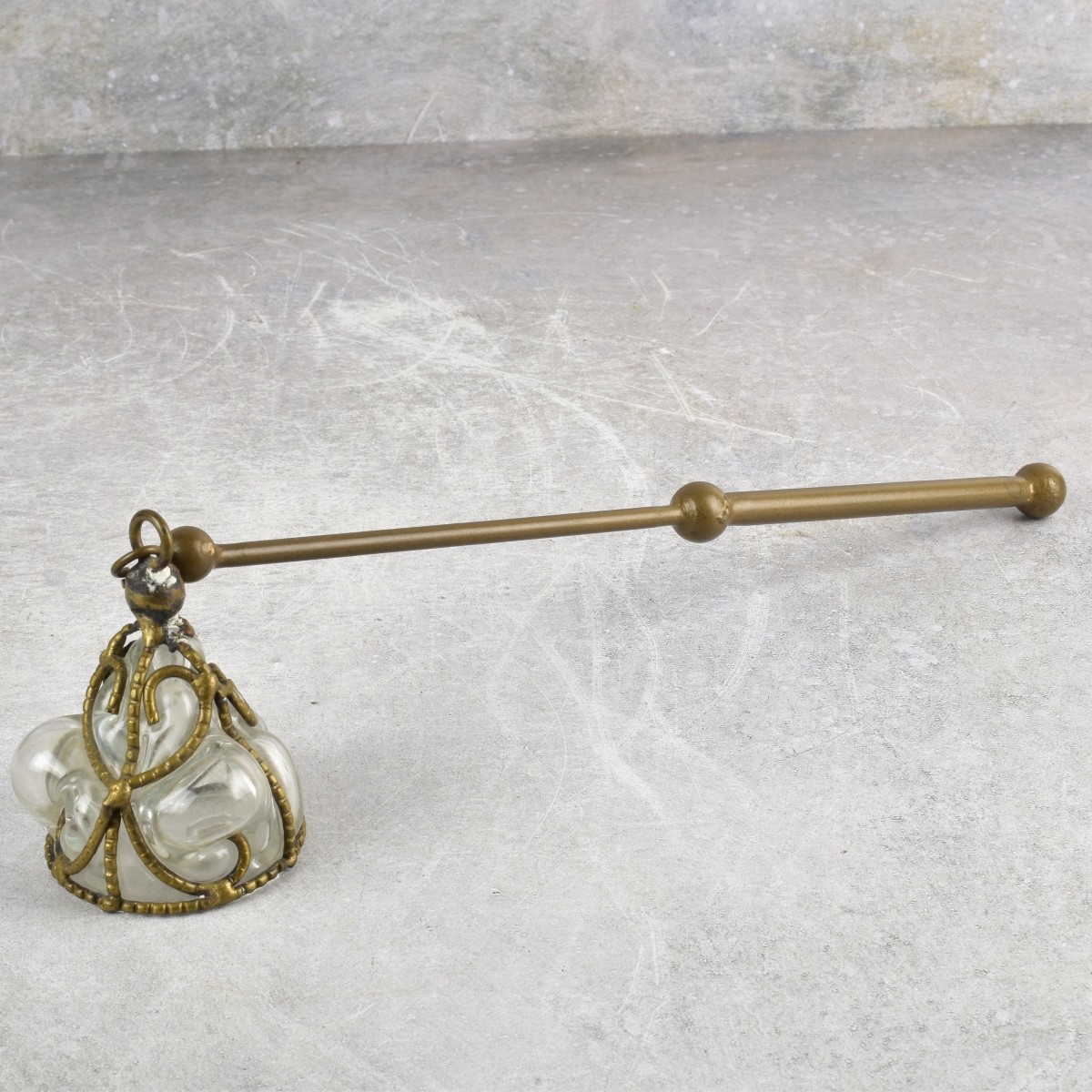 Antique Cage Glass Candle Snuffer