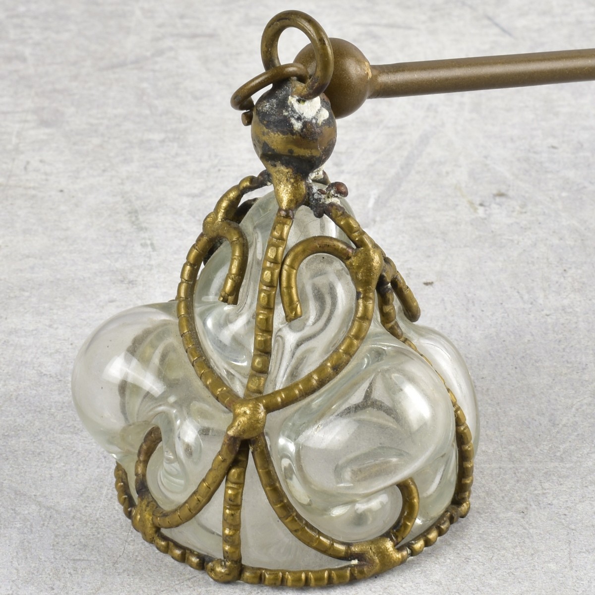 Antique Cage Glass Candle Snuffer