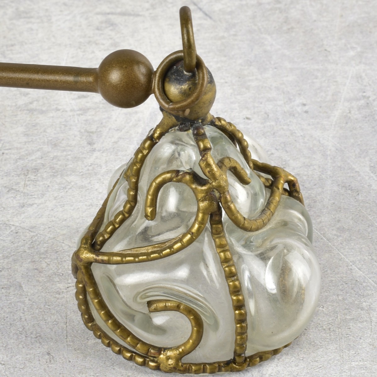 Antique Cage Glass Candle Snuffer