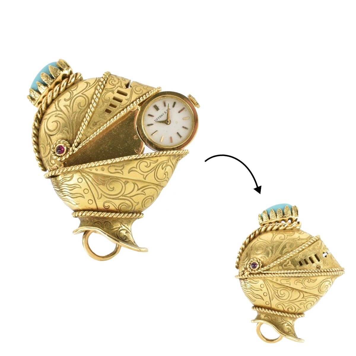 Rare Tiffany & Co 18K Pendant Watch