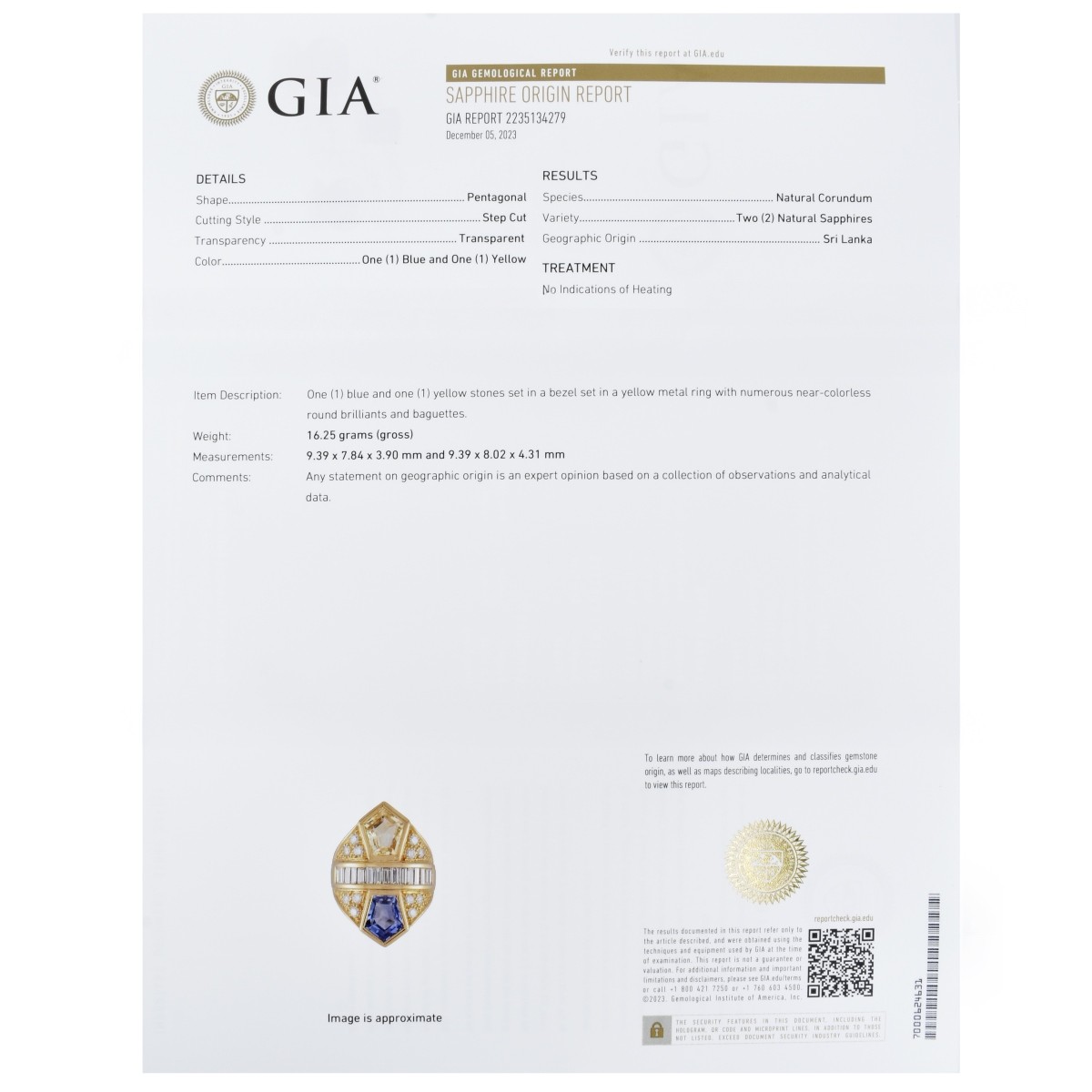 Meister Gemstone and 18K Ring