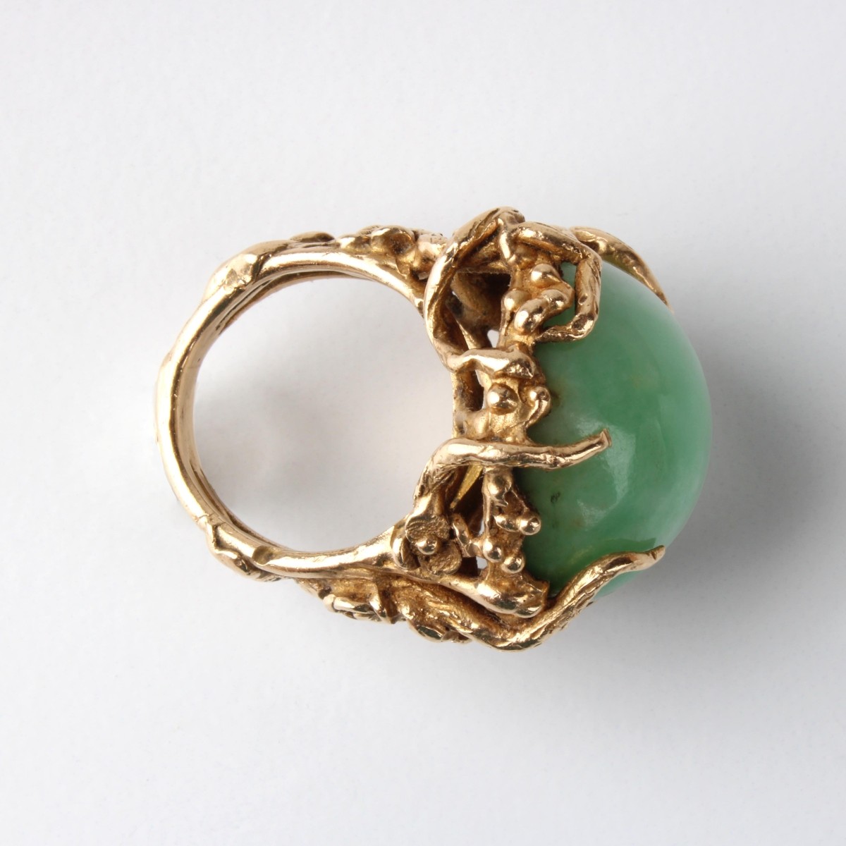 Jade and 14K Ring