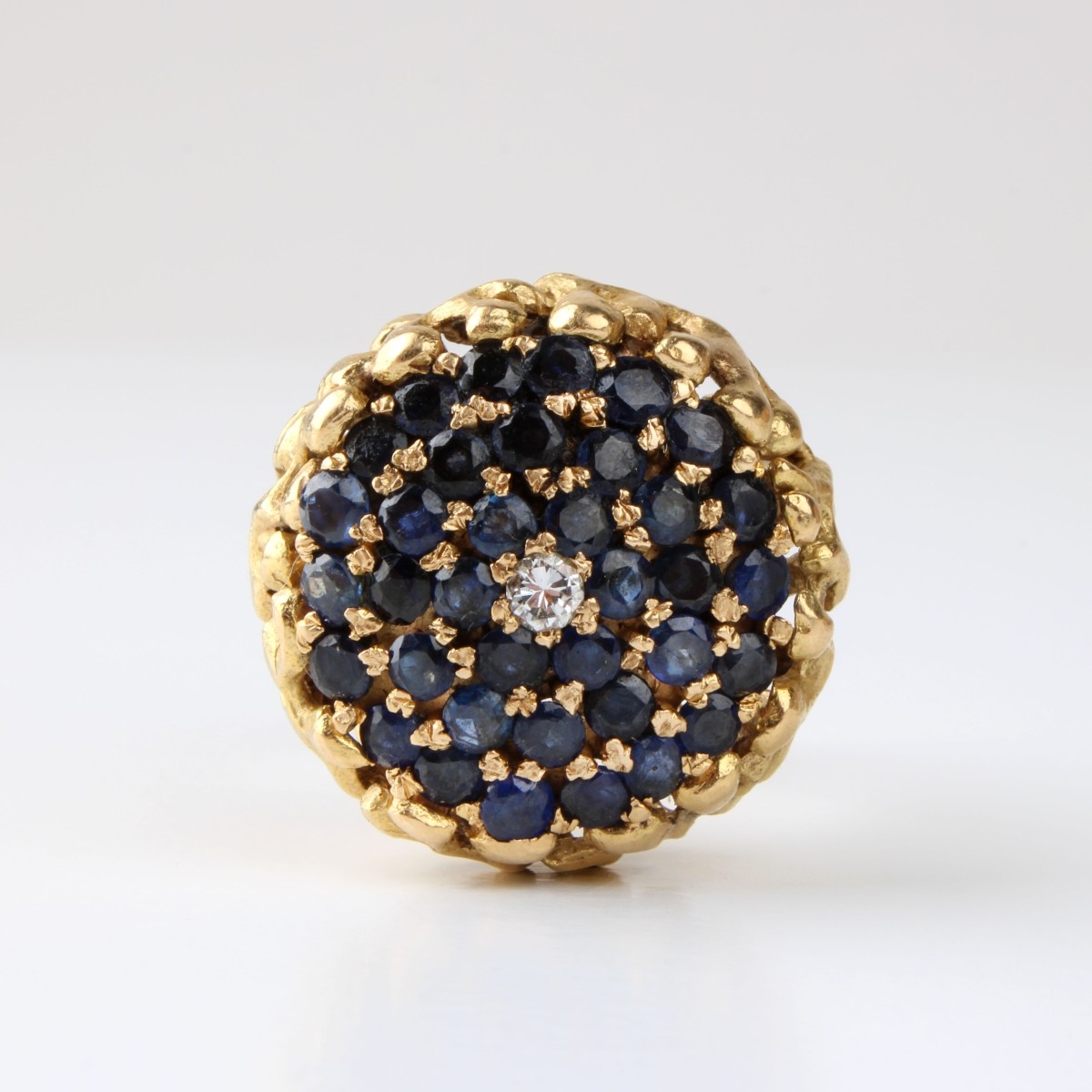 Sapphire, Diamond and 18K Ring