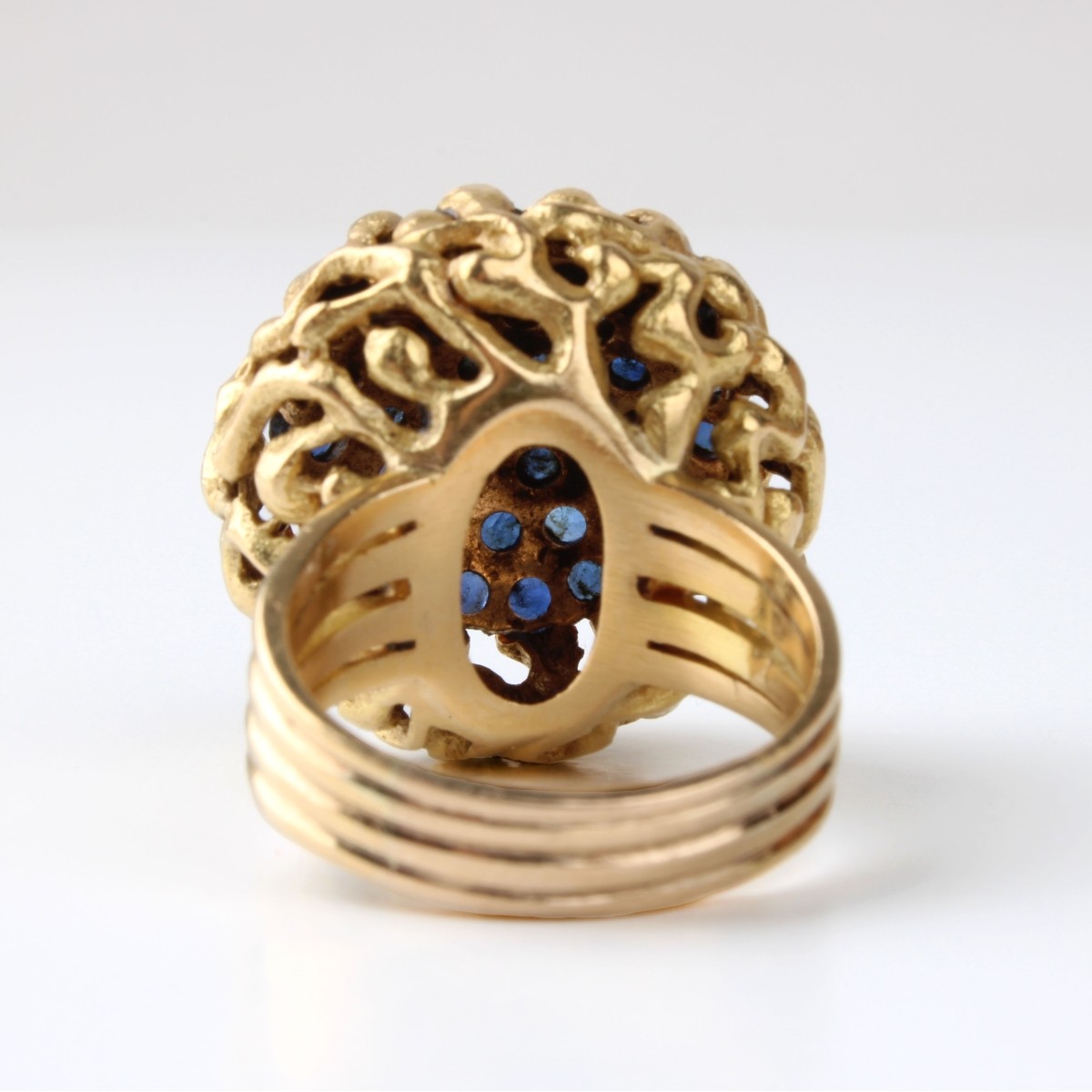 Sapphire, Diamond and 18K Ring