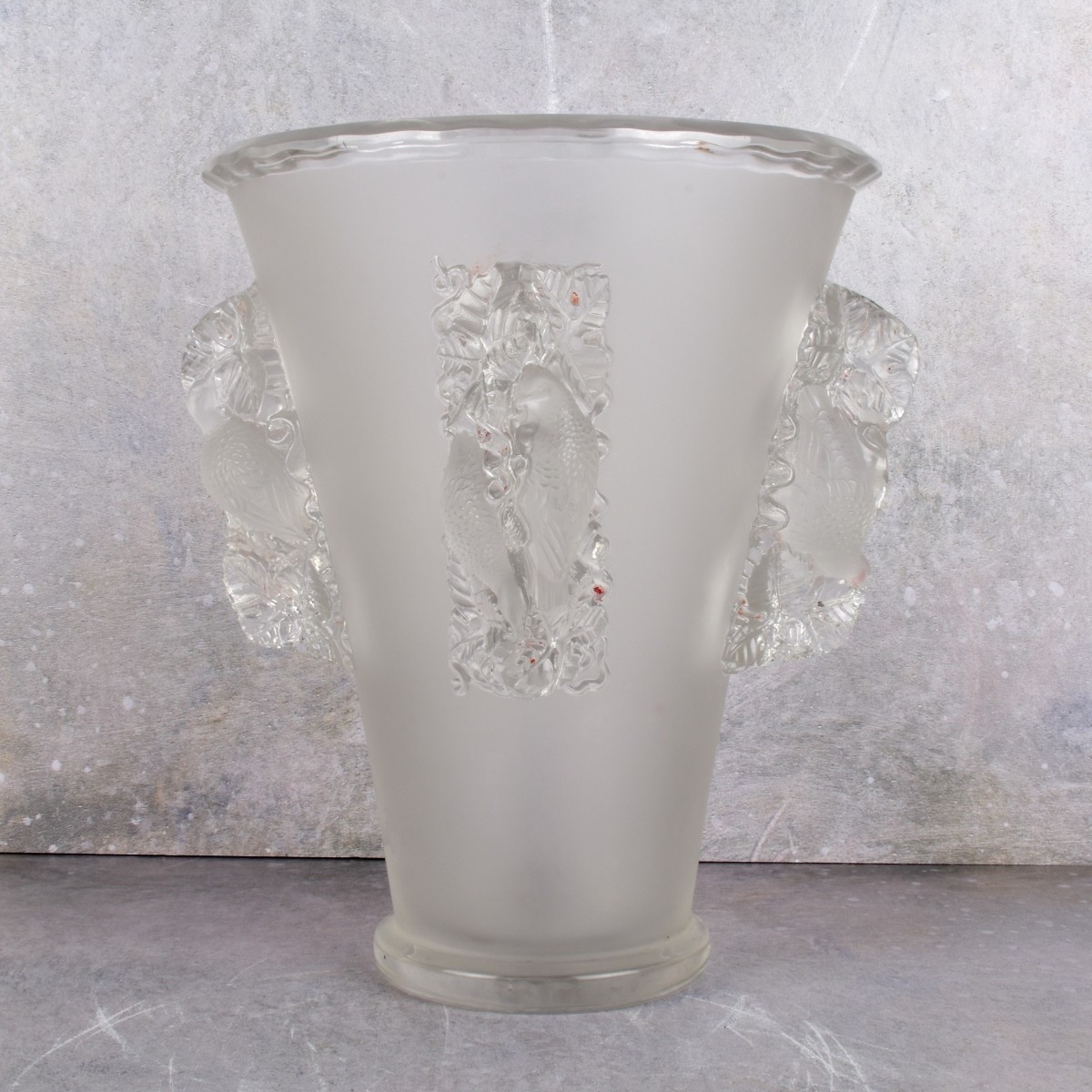 Lalique "St. Emilion" Crystal Vase