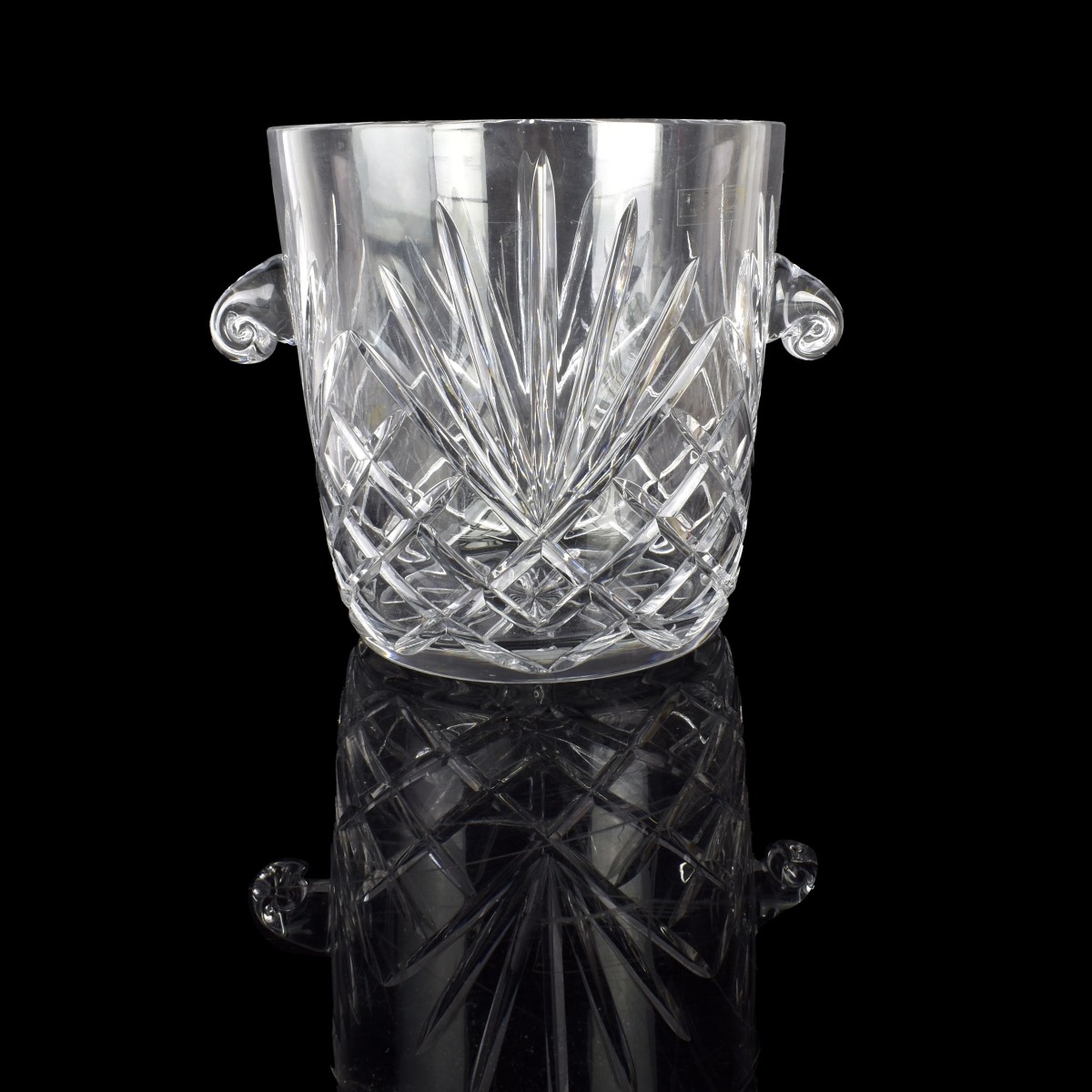 Large Vintage Cut Crystal Ice Bucket