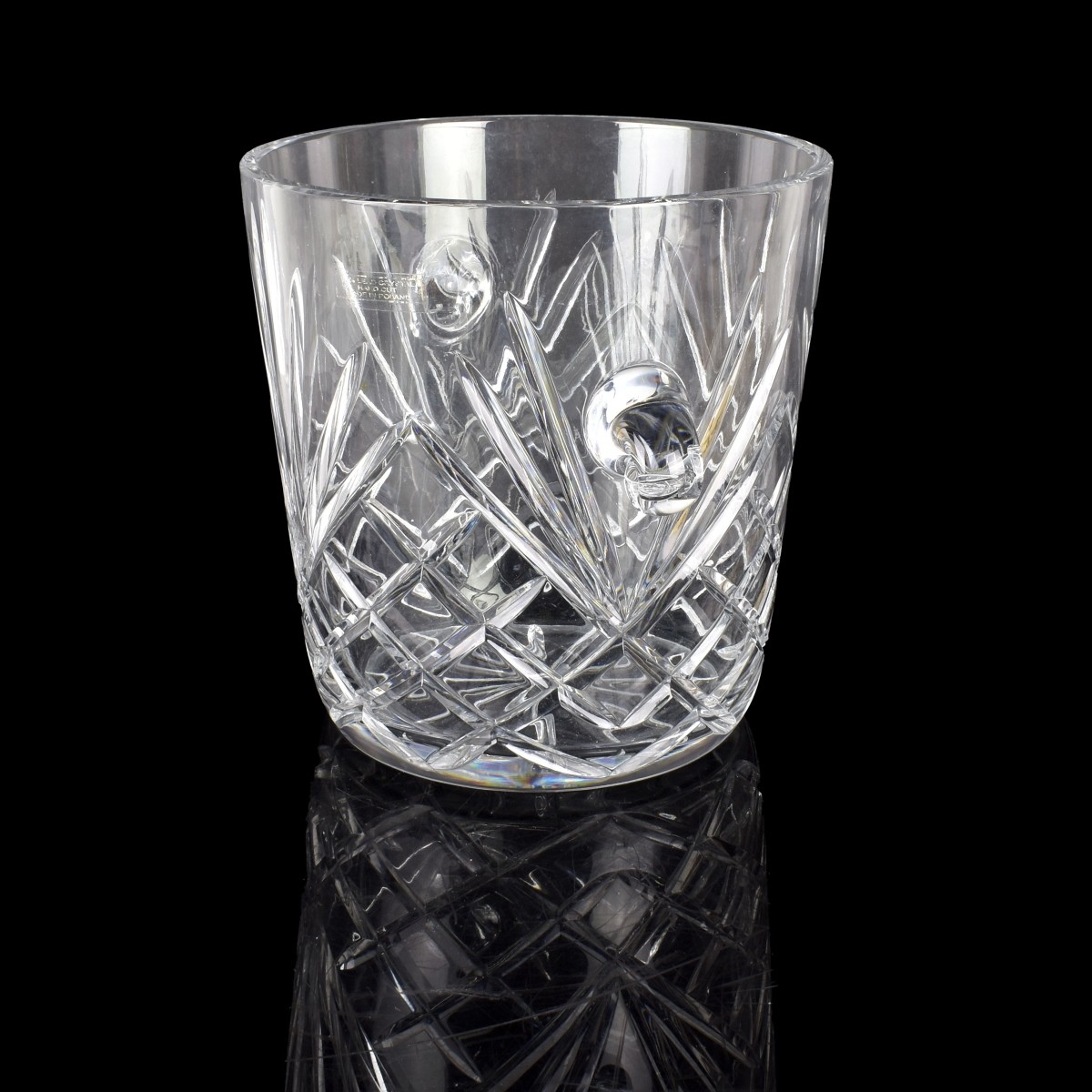 Large Vintage Cut Crystal Ice Bucket