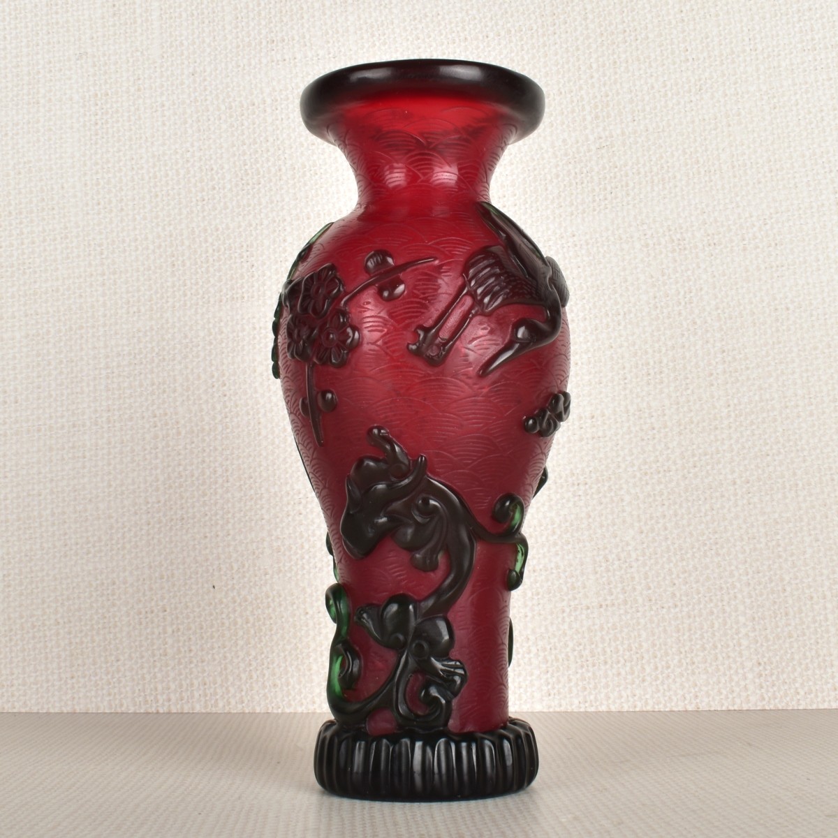 Chinese Peking Glass Vase