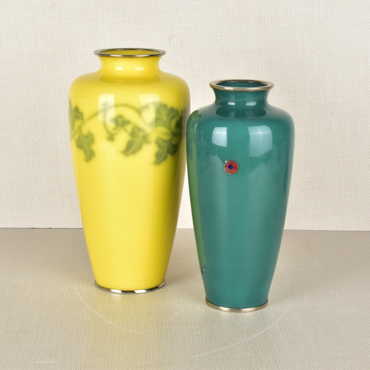 Japanese Wireless Cloisonne Vases
