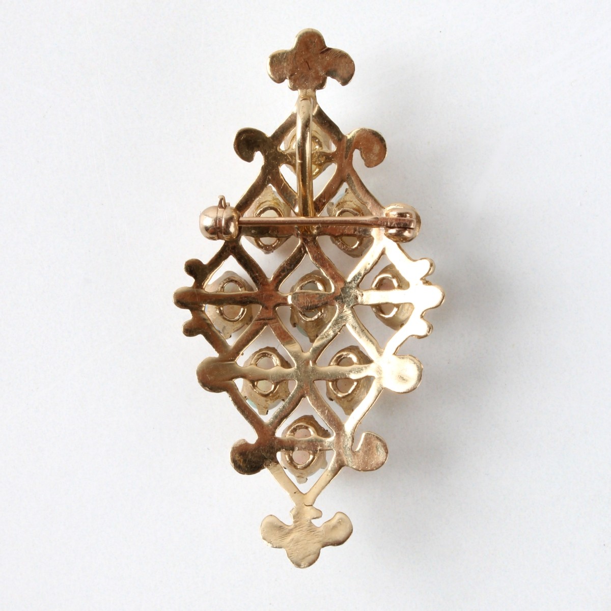 Opal and 14K Pendant / Brooch