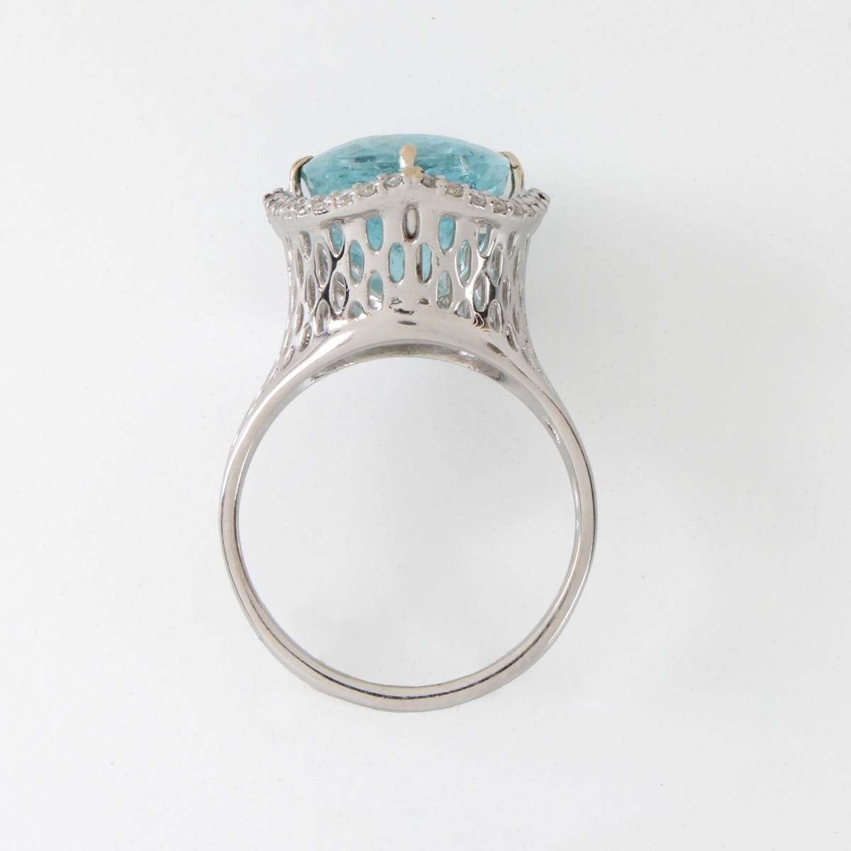 GFCO/AIGS Paraiba, Diamond and 18K Ring