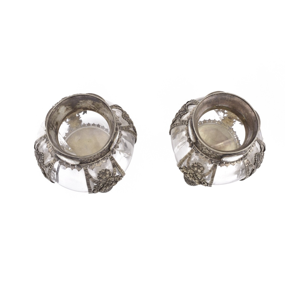 Bossard Swiss Silver and Rock Crystal Vases