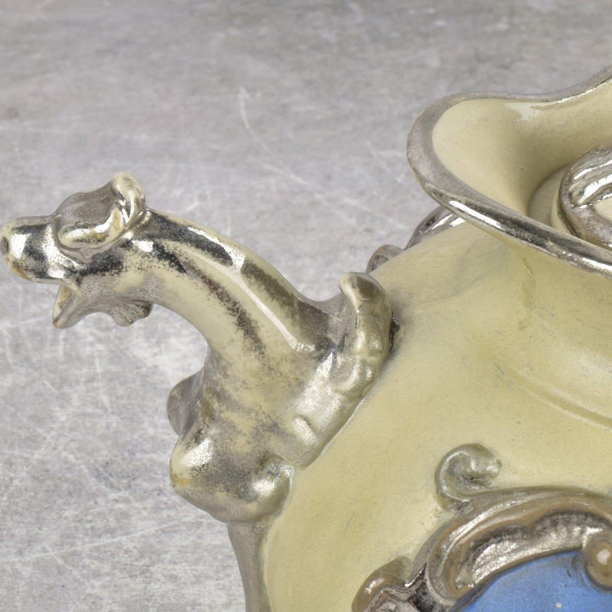 Antique Mettlach Stoneware Teapot