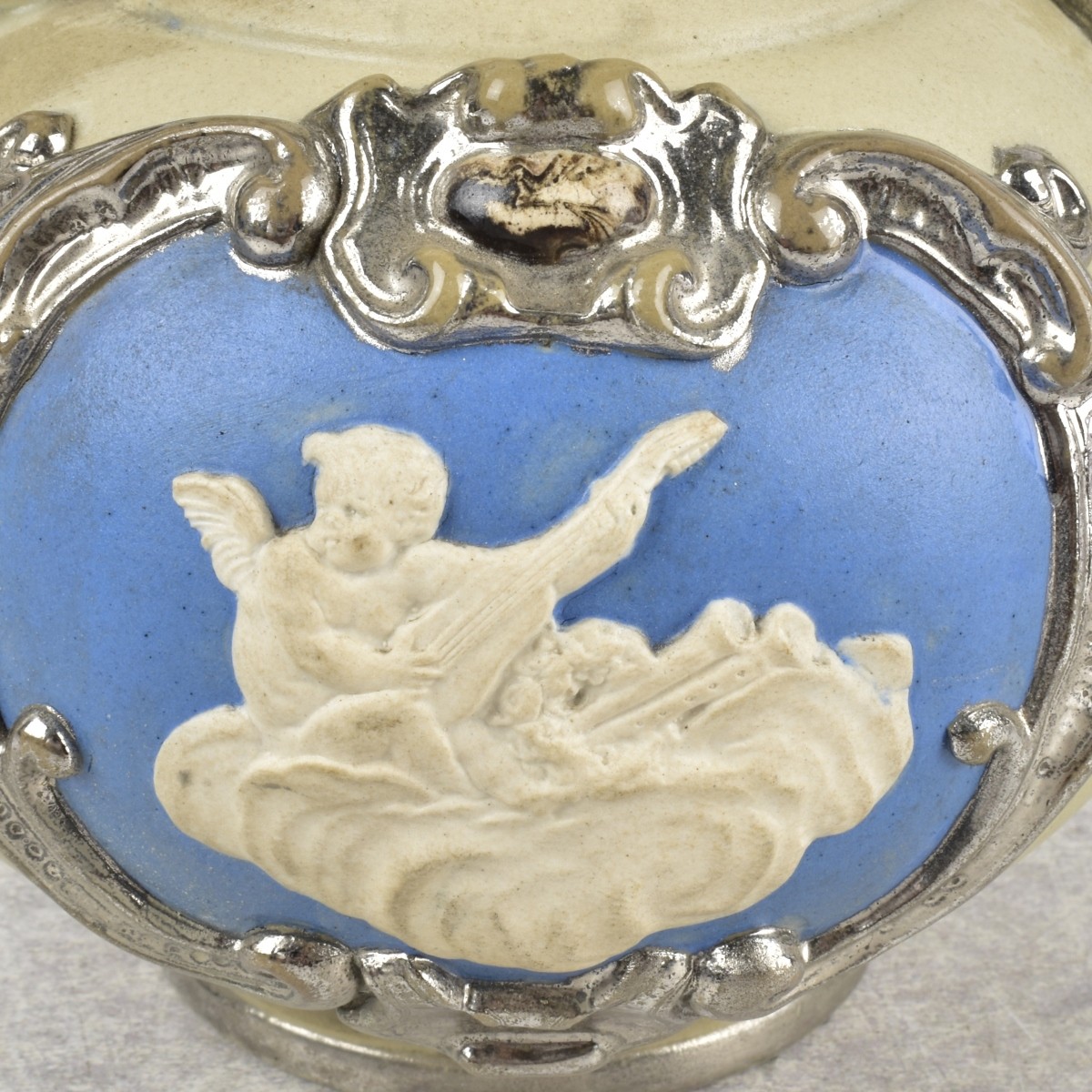 Antique Mettlach Stoneware Teapot