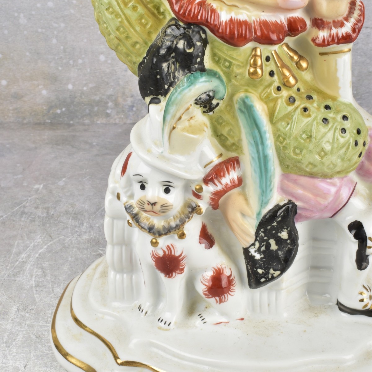 Punch and Dog Porcelain Figural Bank