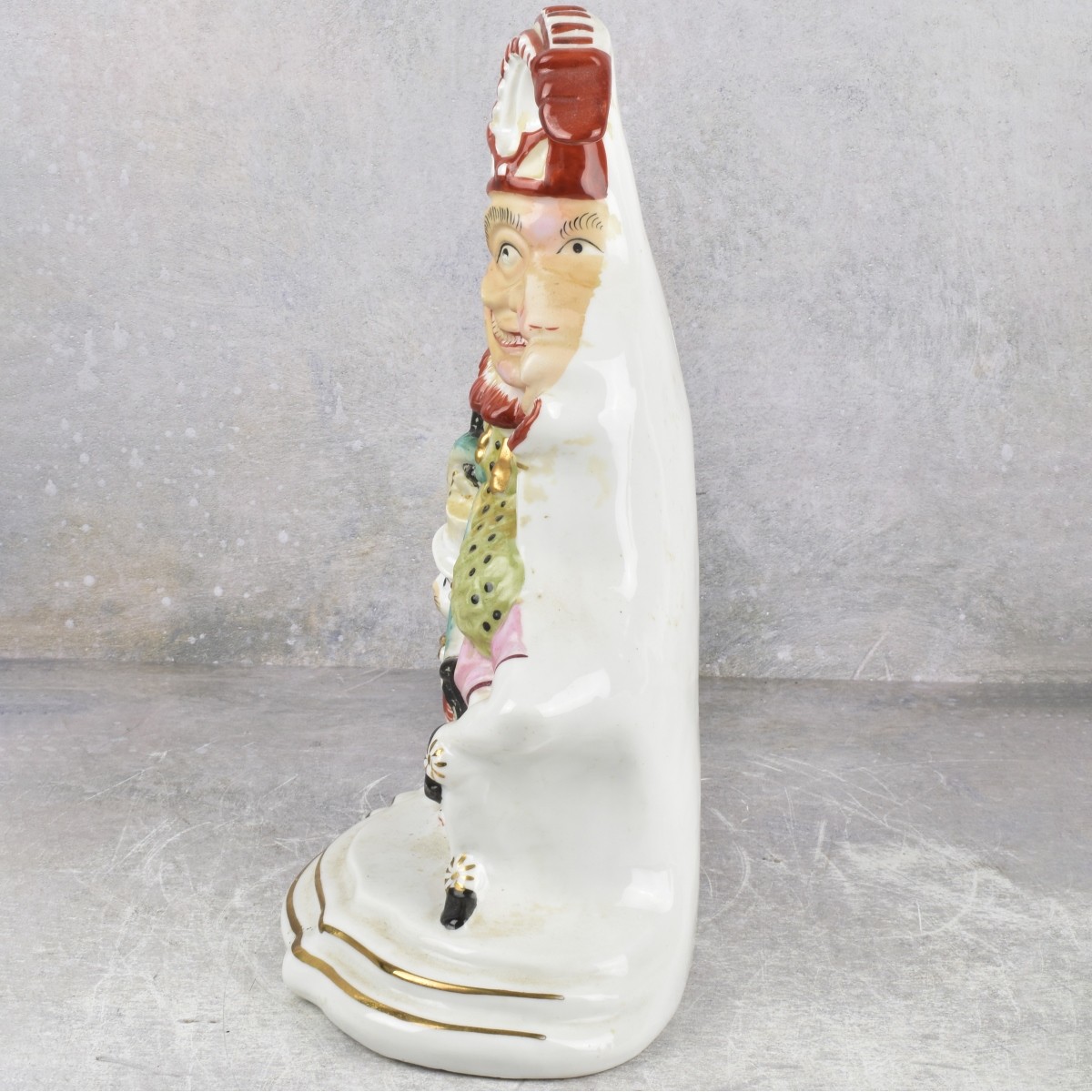 Punch and Dog Porcelain Figural Bank