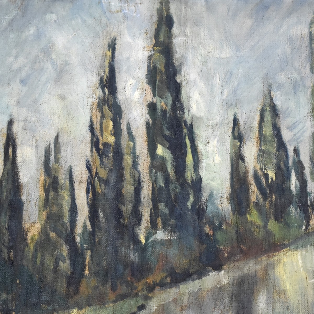 Antique Oil on Canvas of a Landscape