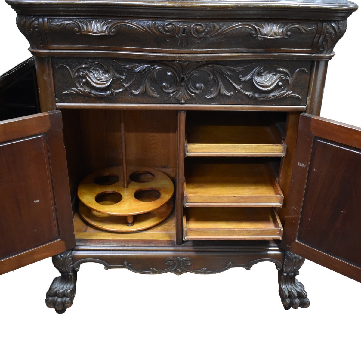 Antique Wood Bar Cabinet