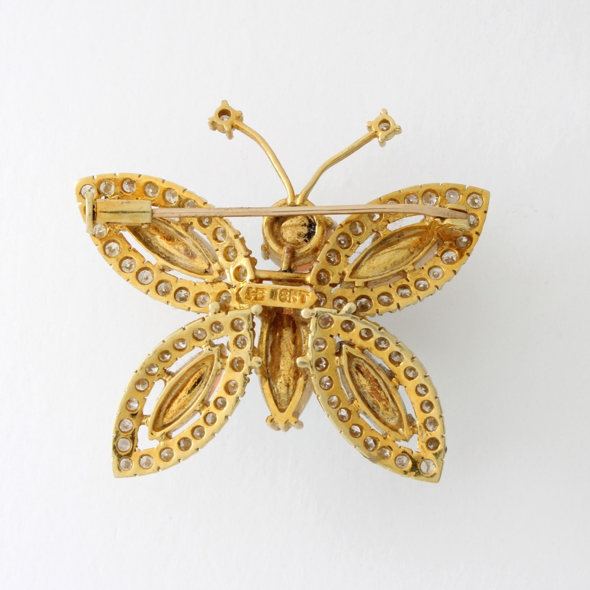 Hammerman Brothers 18K Butterfly Pin