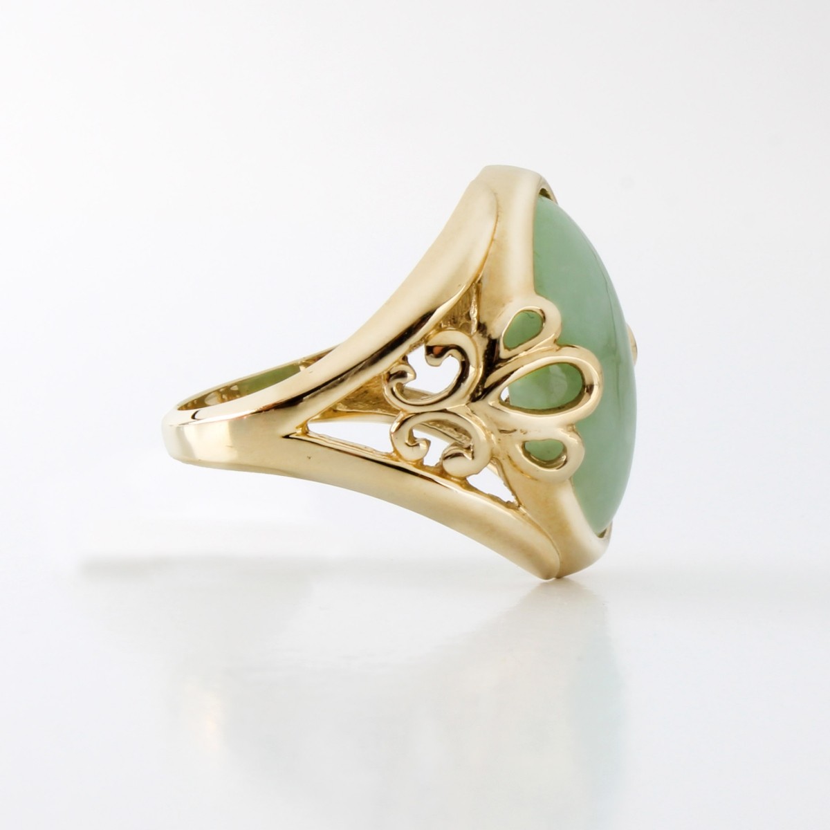 Jade and 14K Ring