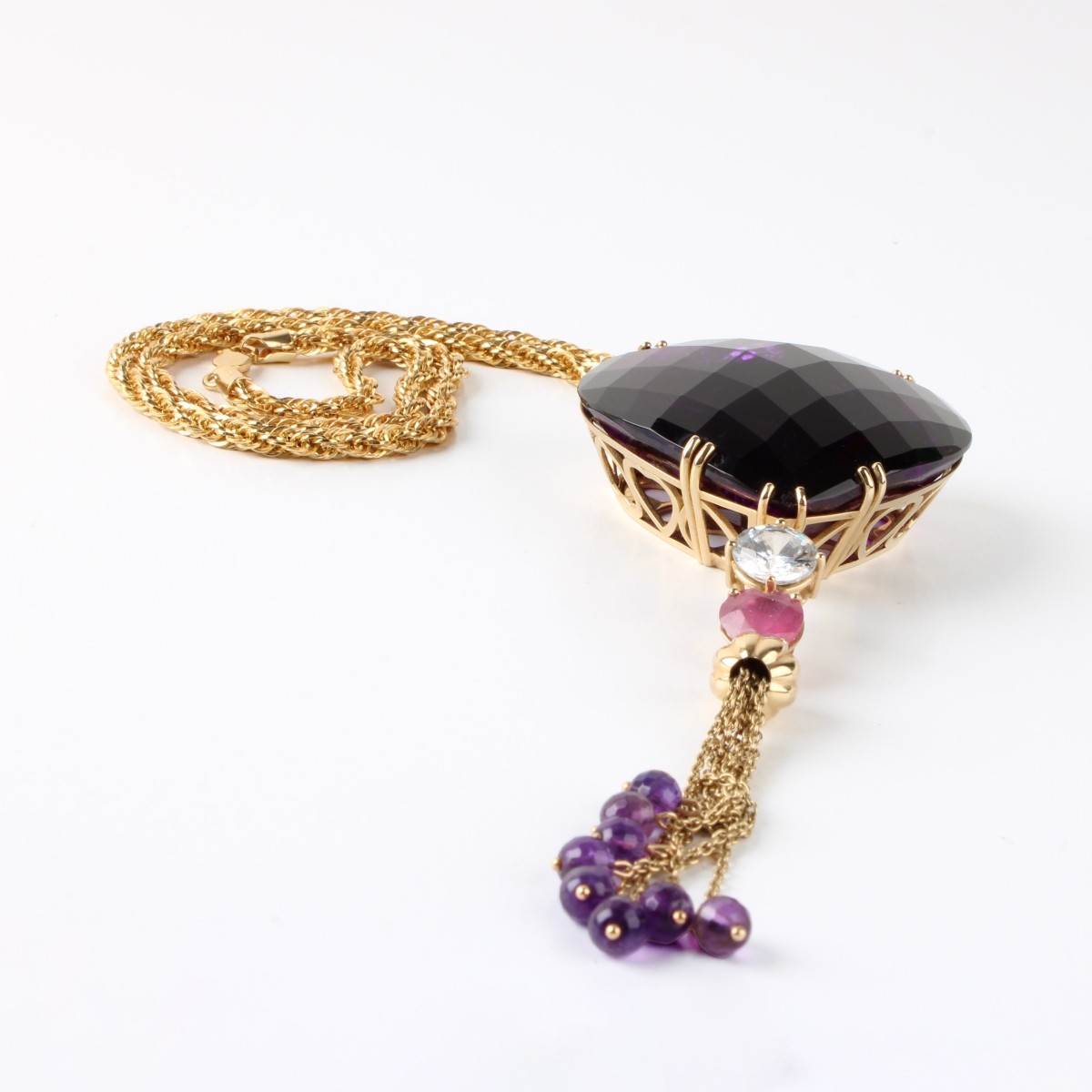270.0 Carat Amethyst and 14K Pendant