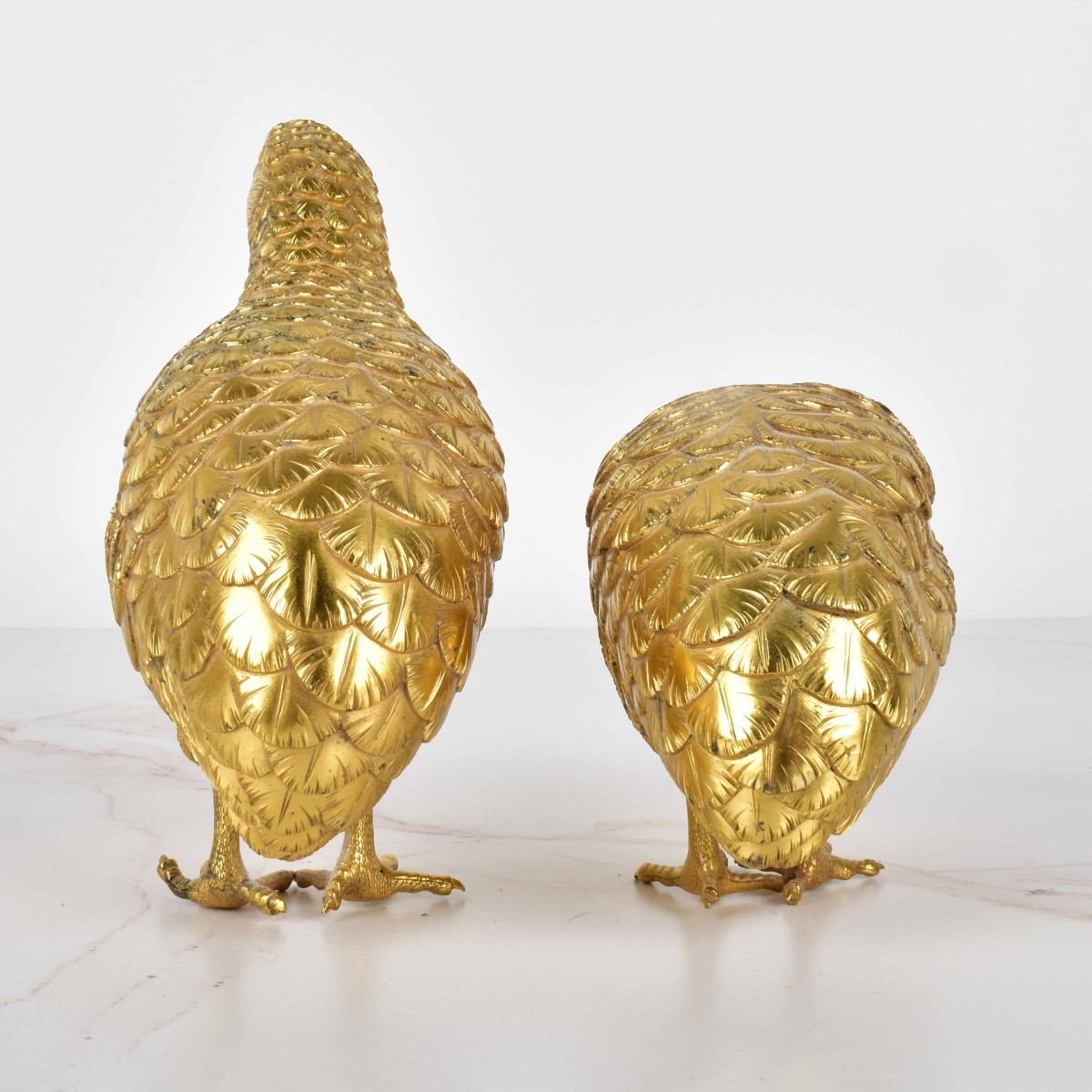 Pair of Fine Japanese Okimono Birds