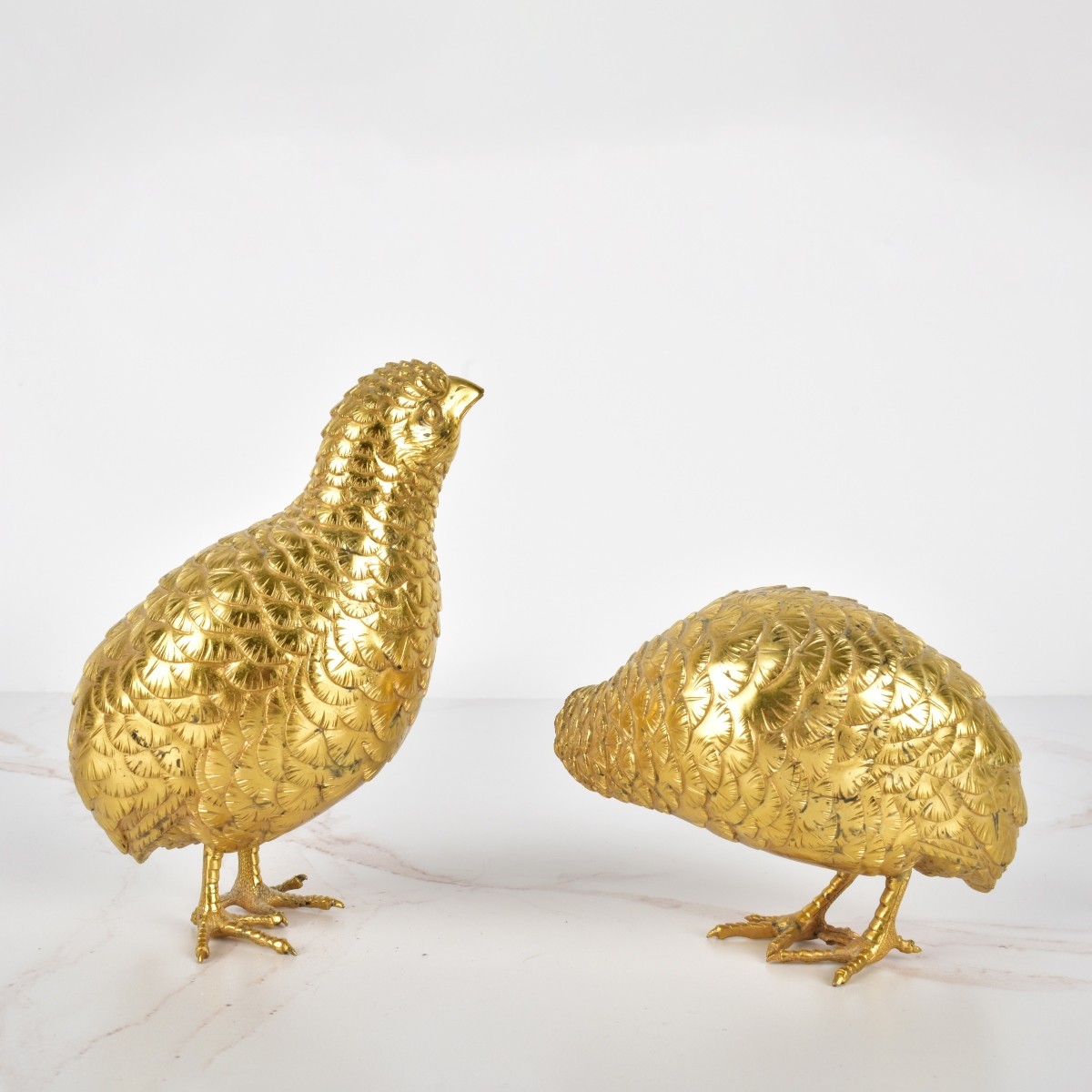 Pair of Fine Japanese Okimono Birds