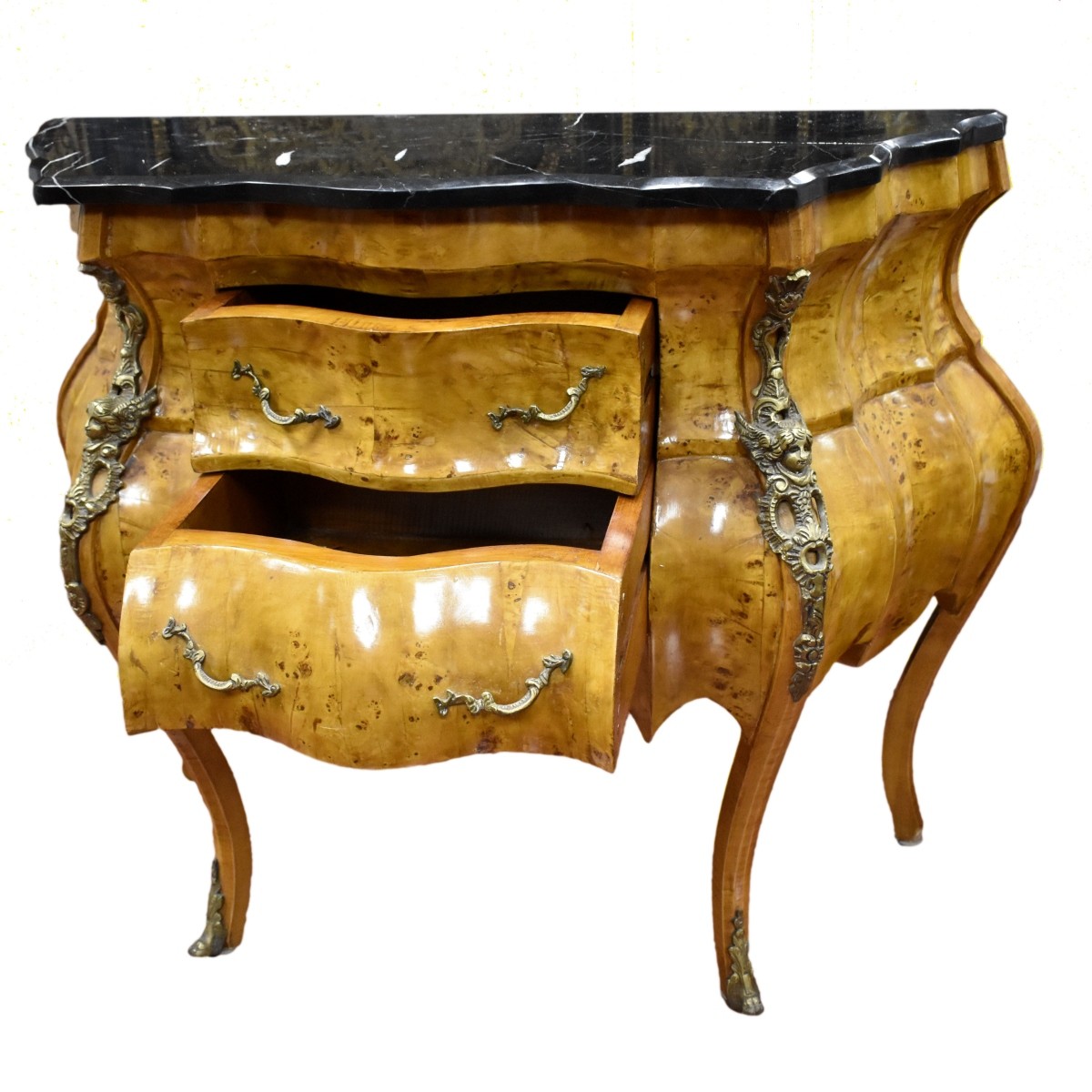 Vintage Italian Style Burl Commode