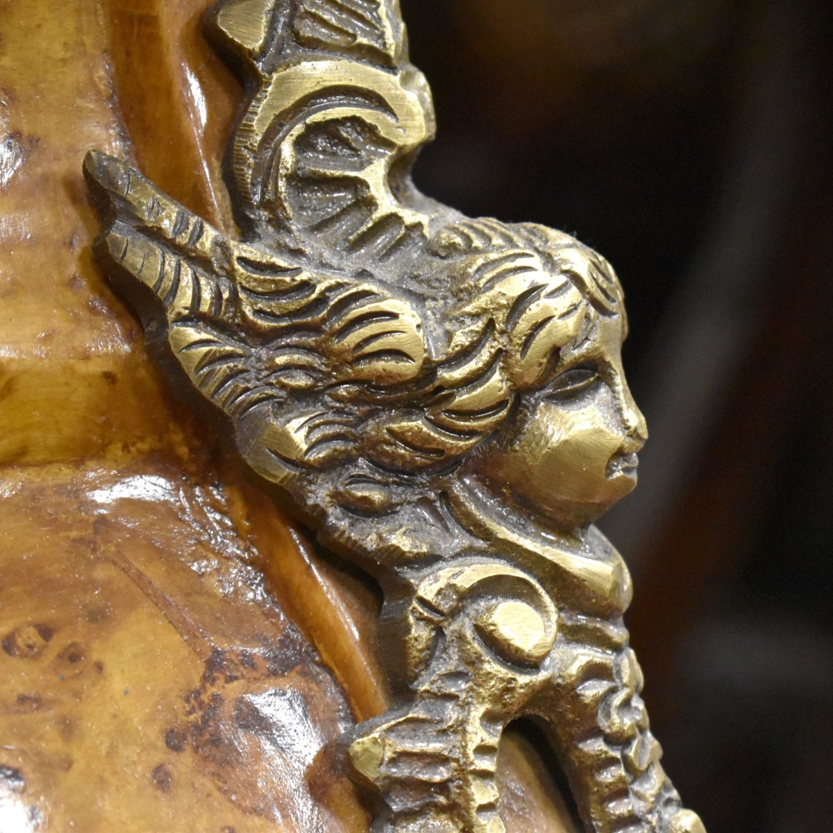 Vintage Italian Style Burl Commode