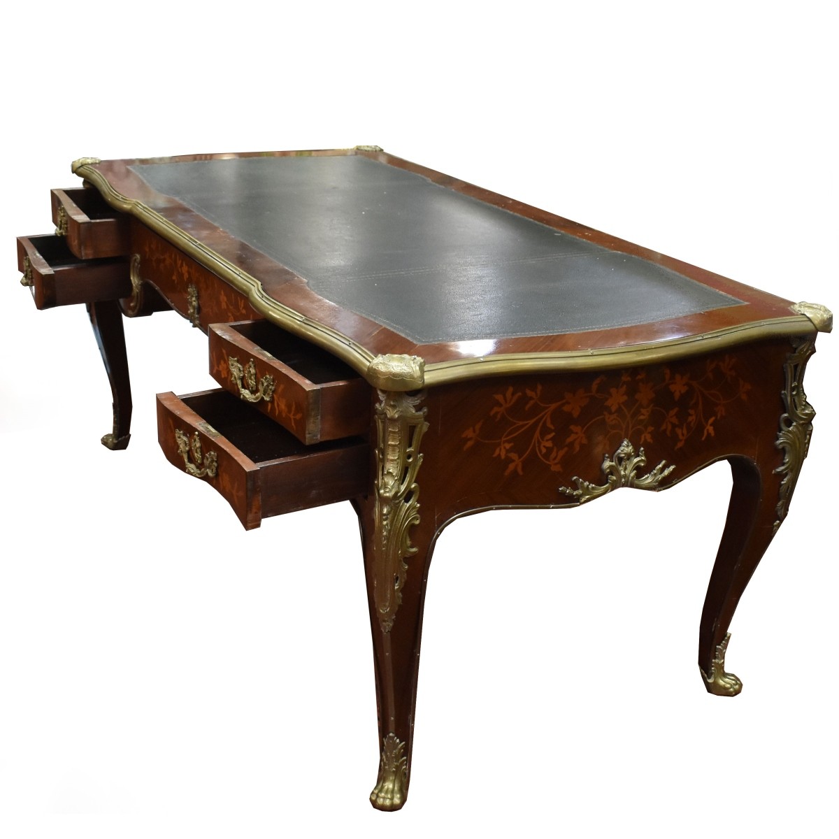 Louis XV Style Bronze Mounted Bureau Plat