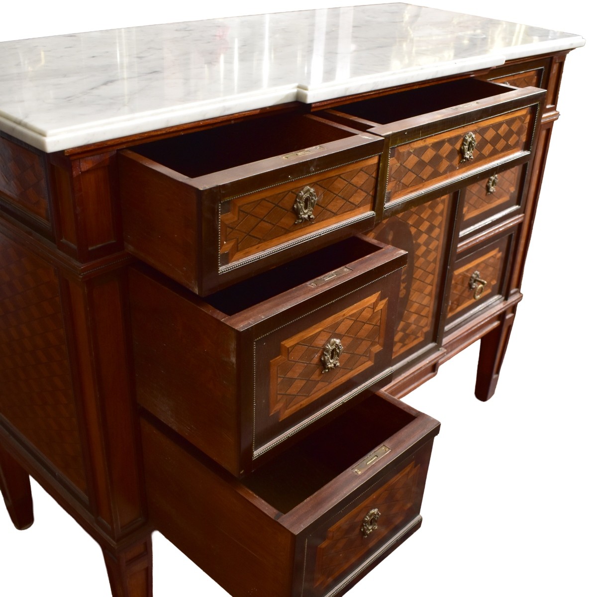 Louis XVI Style Inlaid Wood Table