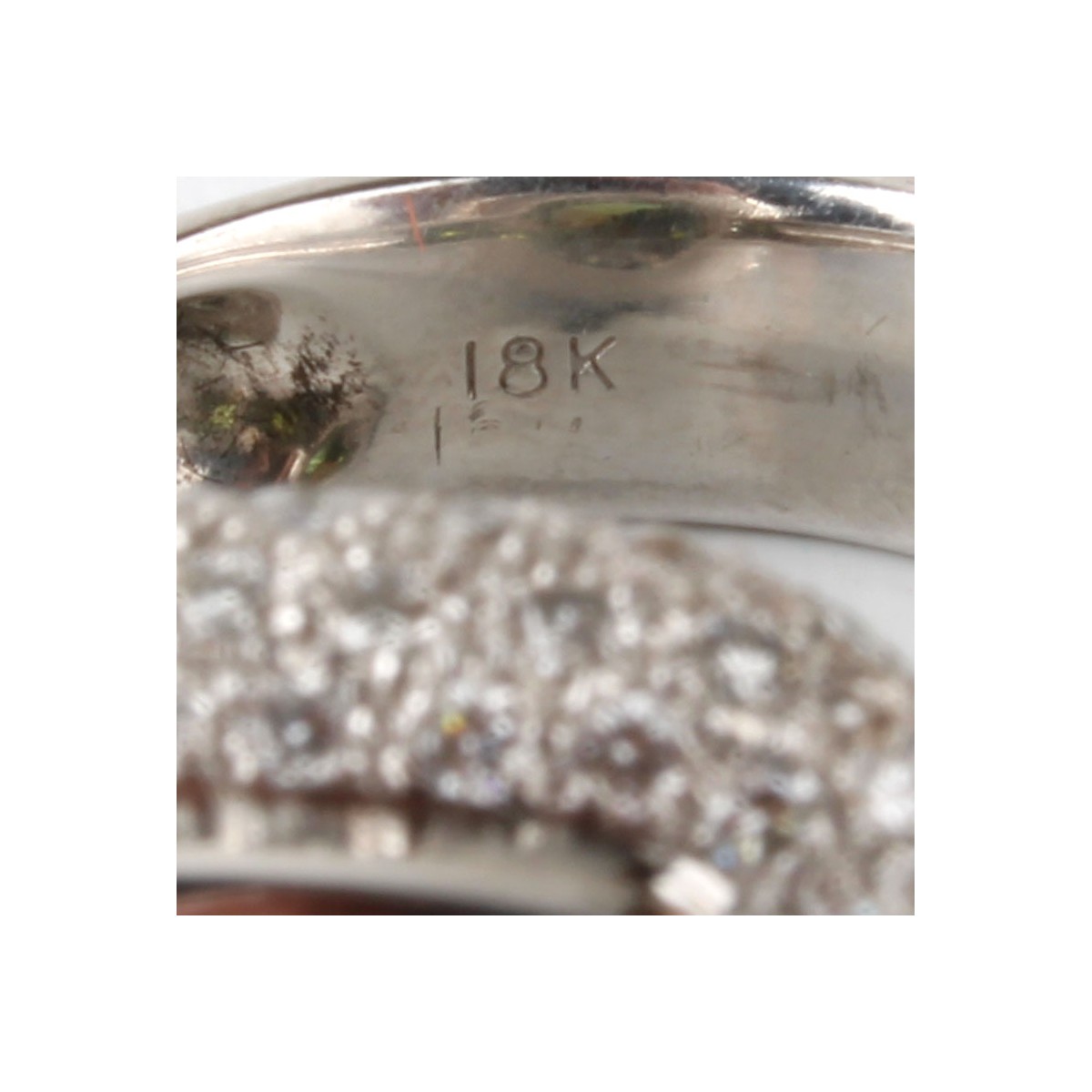 Peridot, Diamond and 18K Ring