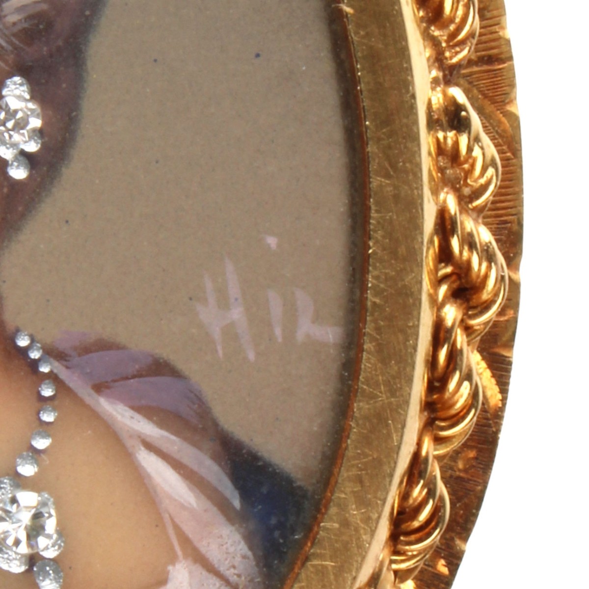 18K Portrait Miniature Pendant