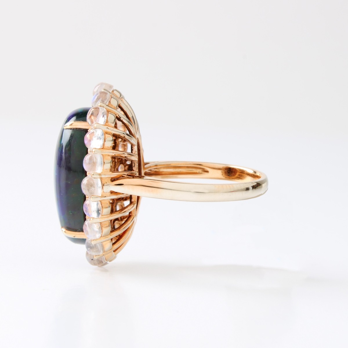 Black Opal and 18K Ring