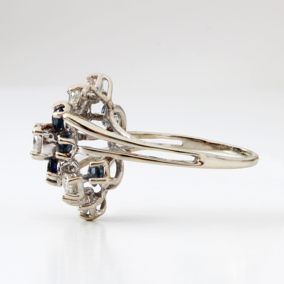 Diamond, Sapphire and 14K Ring
