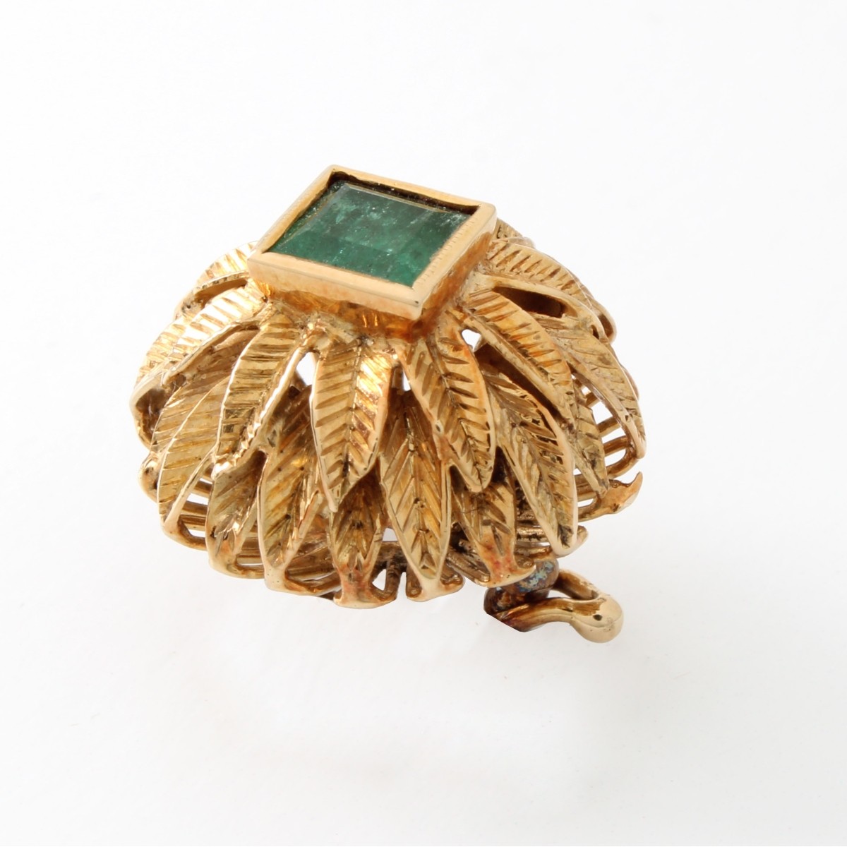 Emerald and 18K Pendant