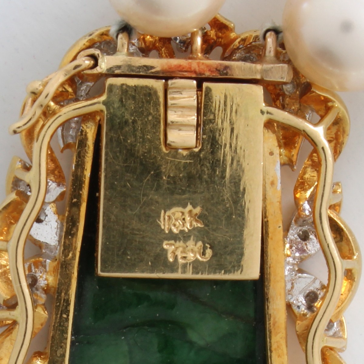 Pearl, Jade and Diamond Necklace