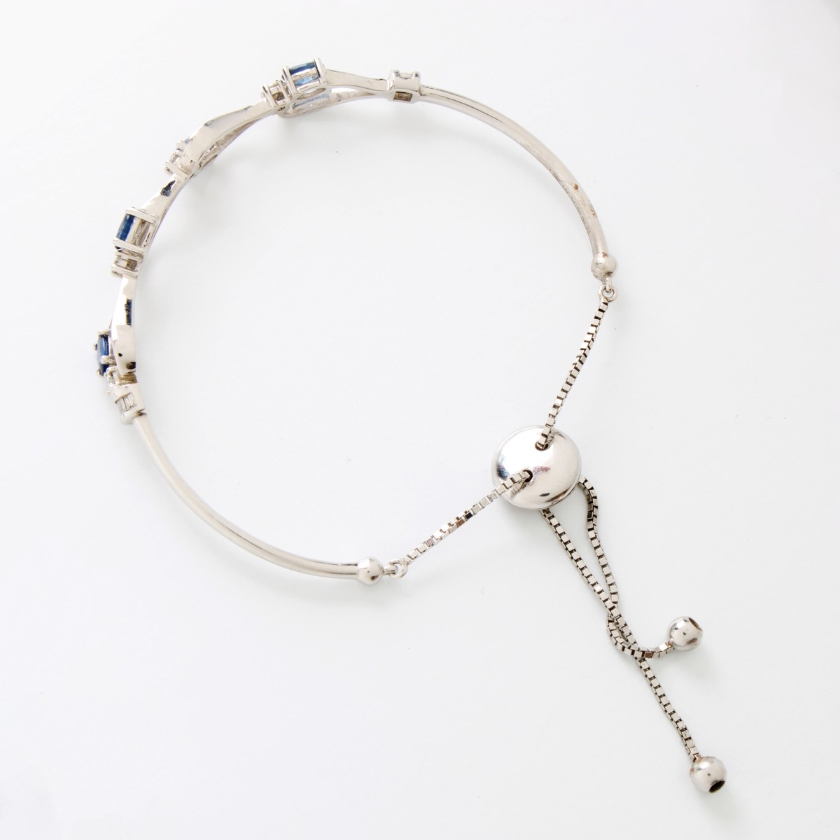 Sapphire, Diamond and 14K Bracelet