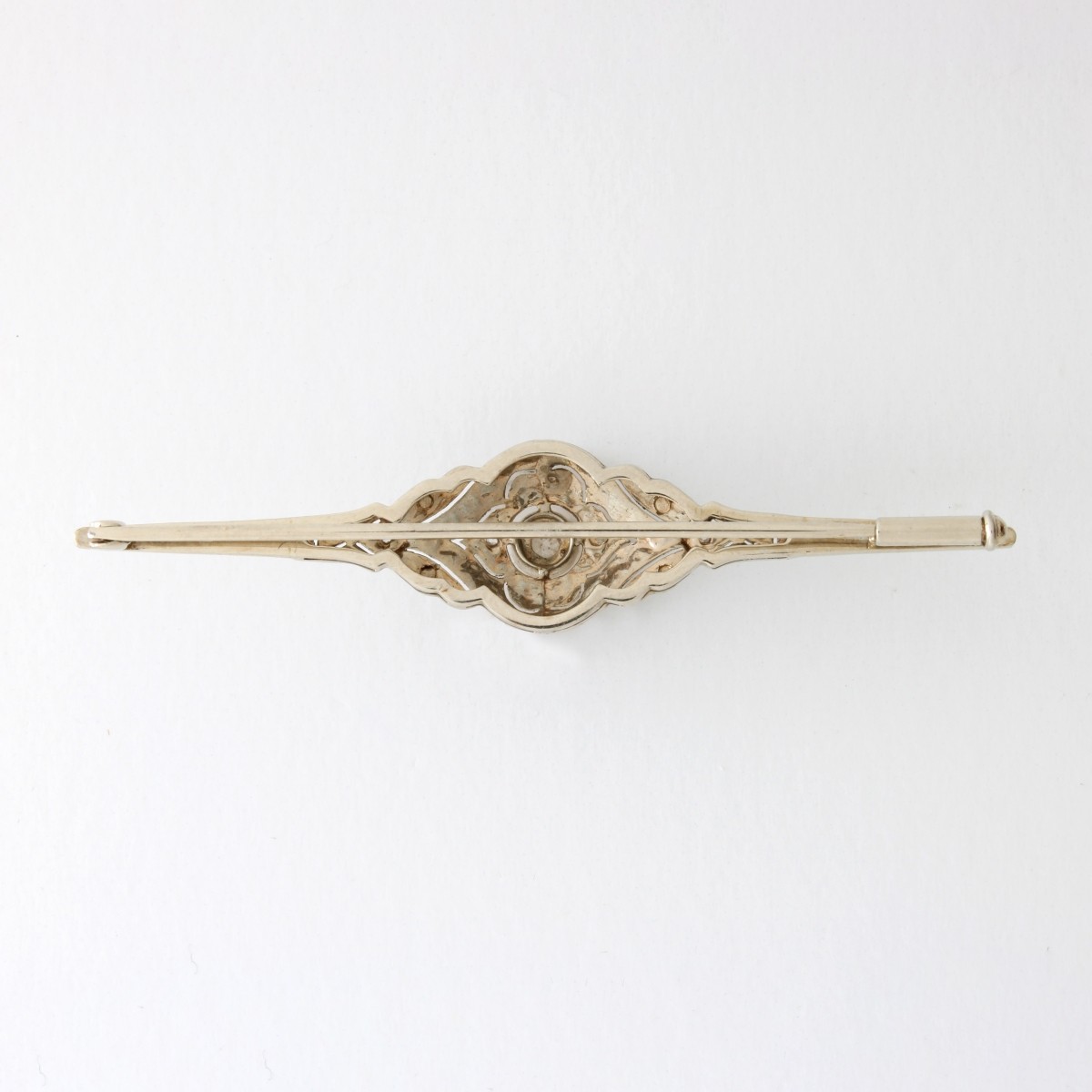 Diamond and 14K Bar Pin