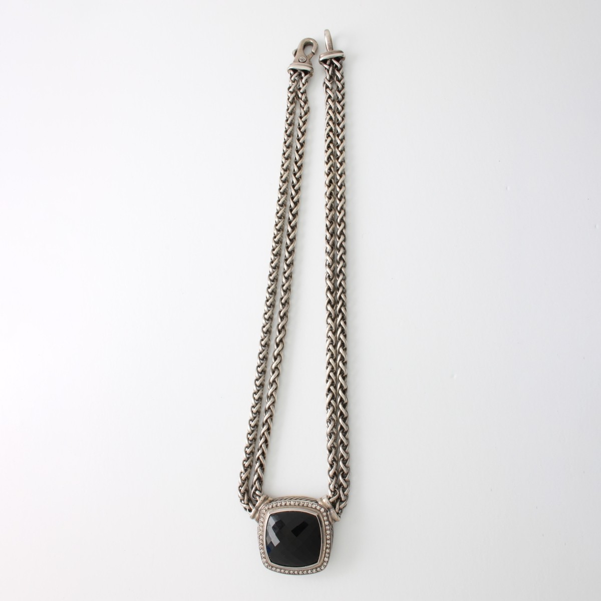 D Yurman Onyx and Sterling Necklace